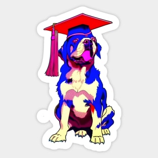 Graduation 2023 Dog With Graduation Cap Sticker